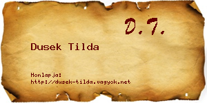 Dusek Tilda névjegykártya